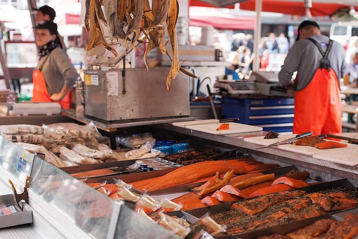 Fisketorget Bergen Fish in Bergen, Norway