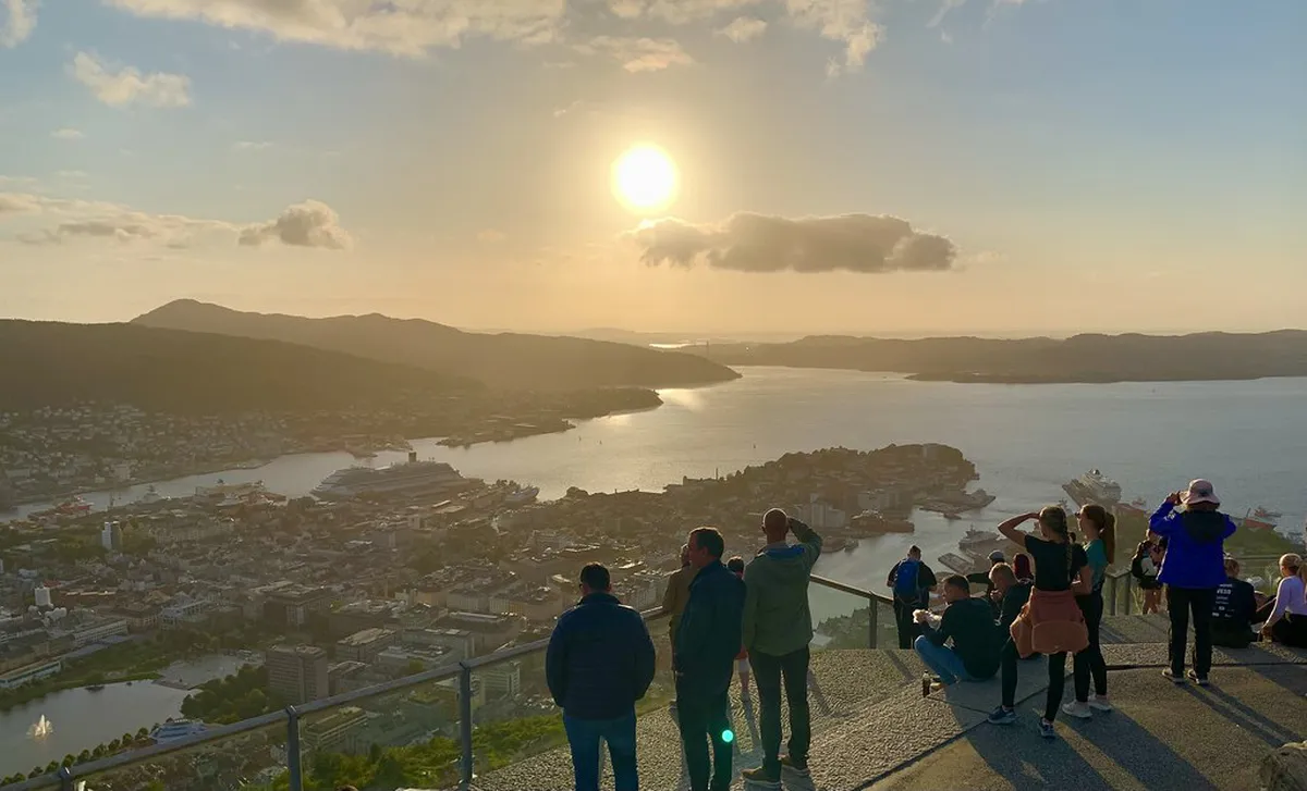 Hiking Fløyen Vidden in Bergen, Norway
